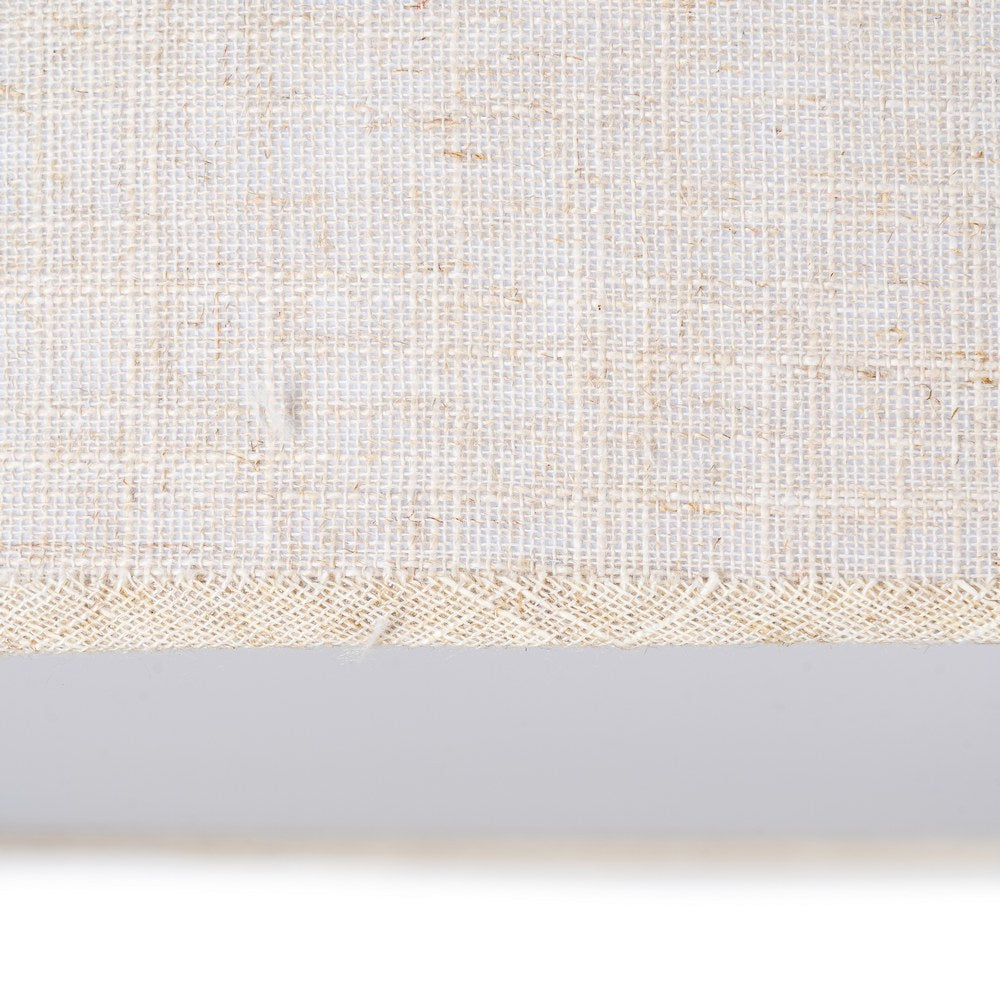 CEILING LAMP RAW METAL / LINEN 50 X 50 X 15 CM