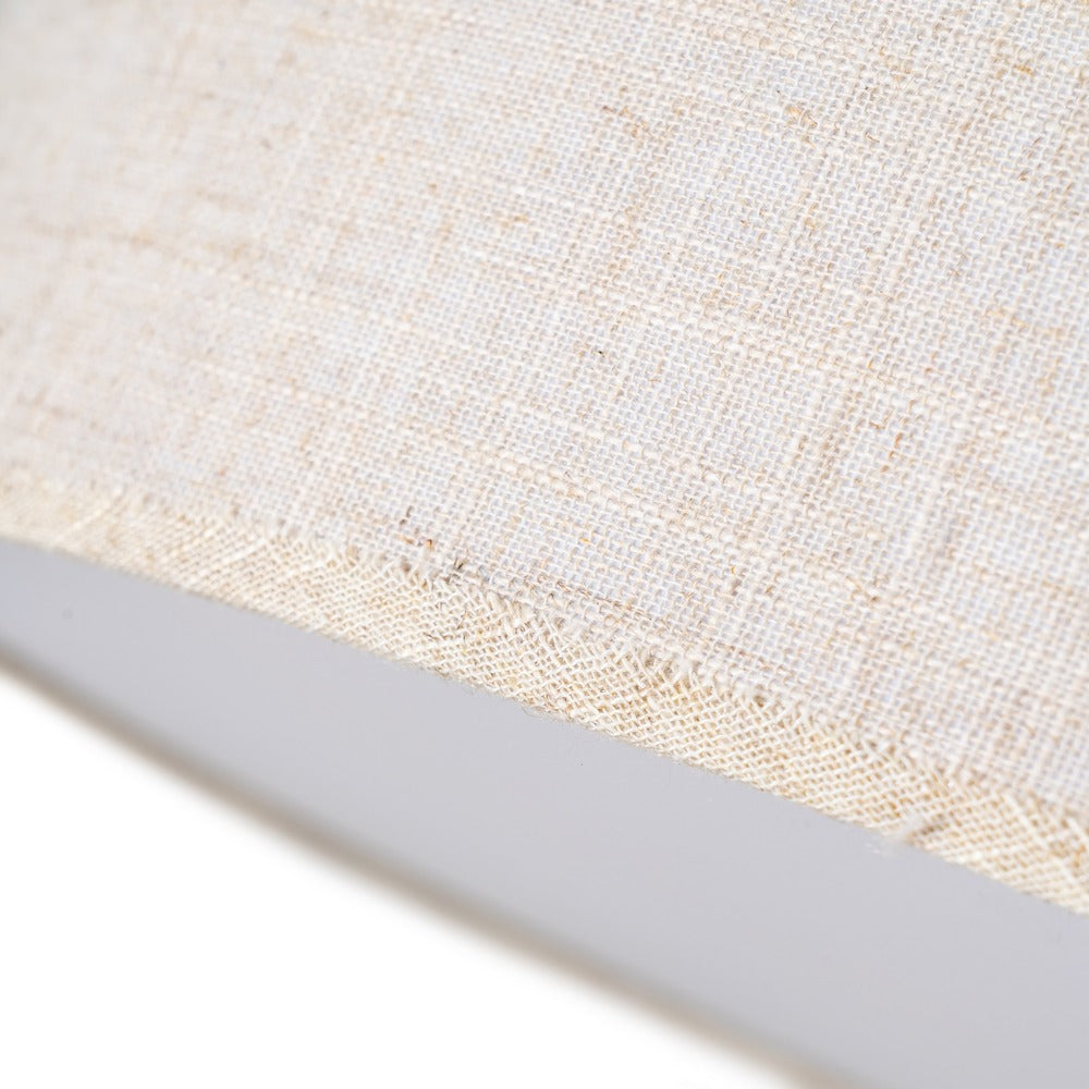 CEILING LAMP RAW METAL / LINEN 50 X 50 X 15 CM