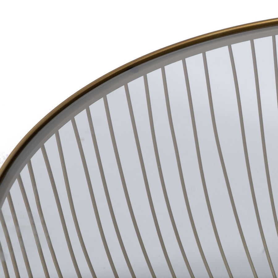 MESA CENTRO ORO METAL-CRISTAL 75 X 75 X 39,50 CM