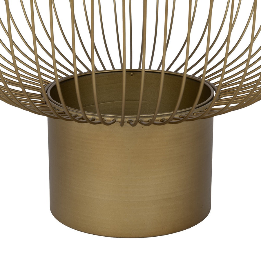 S/2 MESITAS ORO METAL-CRISTAL 50 X 50 X 54,50 CM