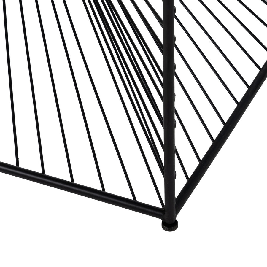 MESA CENTRO NEGRO METAL-CRISTAL 80,50 X 80,50 X 38 CM