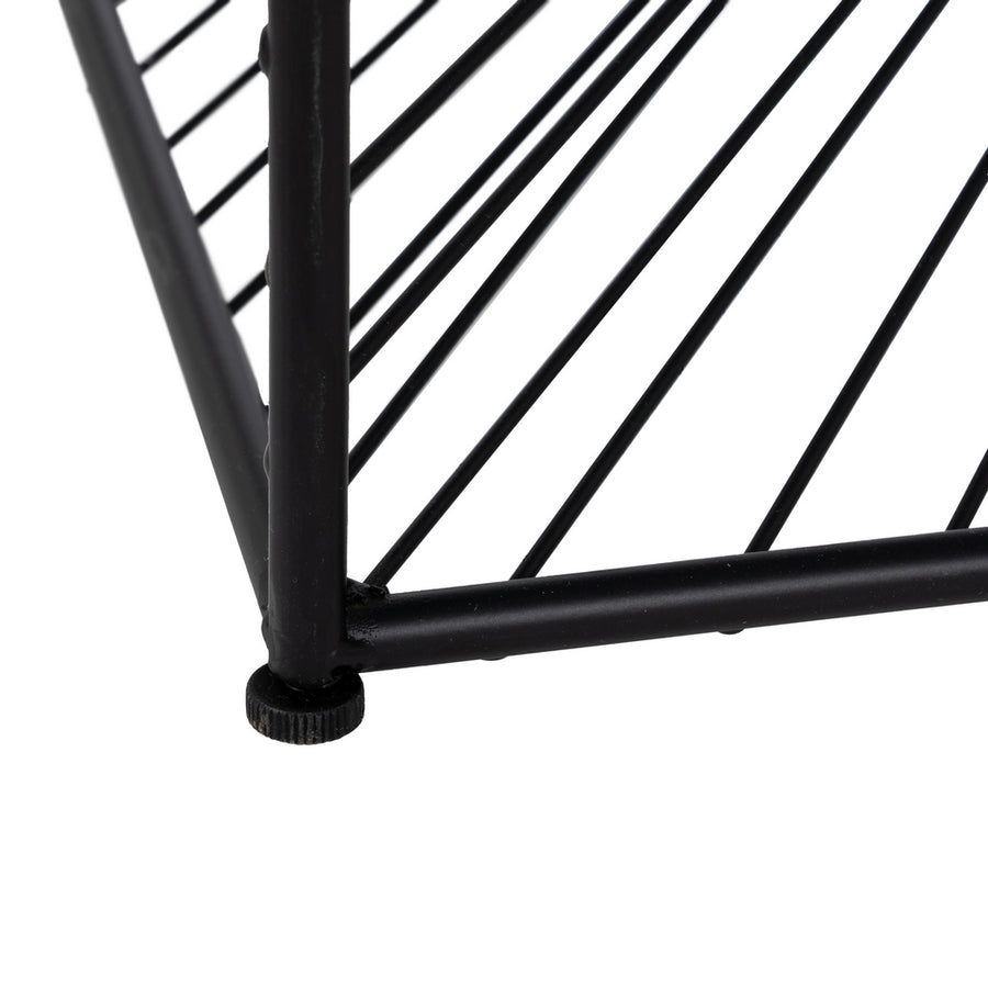 MESA CENTRO NEGRO METAL-CRISTAL 80,50 X 80,50 X 38 CM