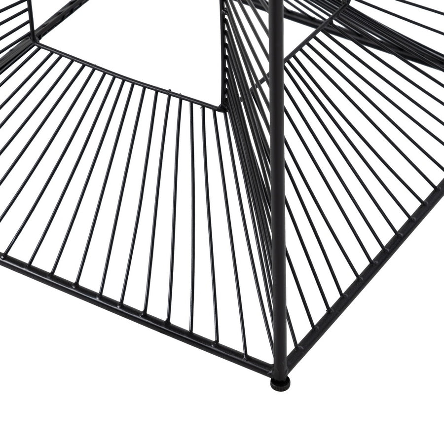 MESITA NEGRO METAL-CRISTAL 45,50 X 45,50 X 45,50 CM
