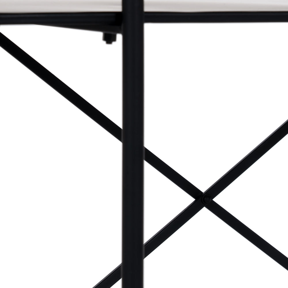CONSOLA NEGRO METAL-CRISTAL 70 X 33,50 X 75 CM