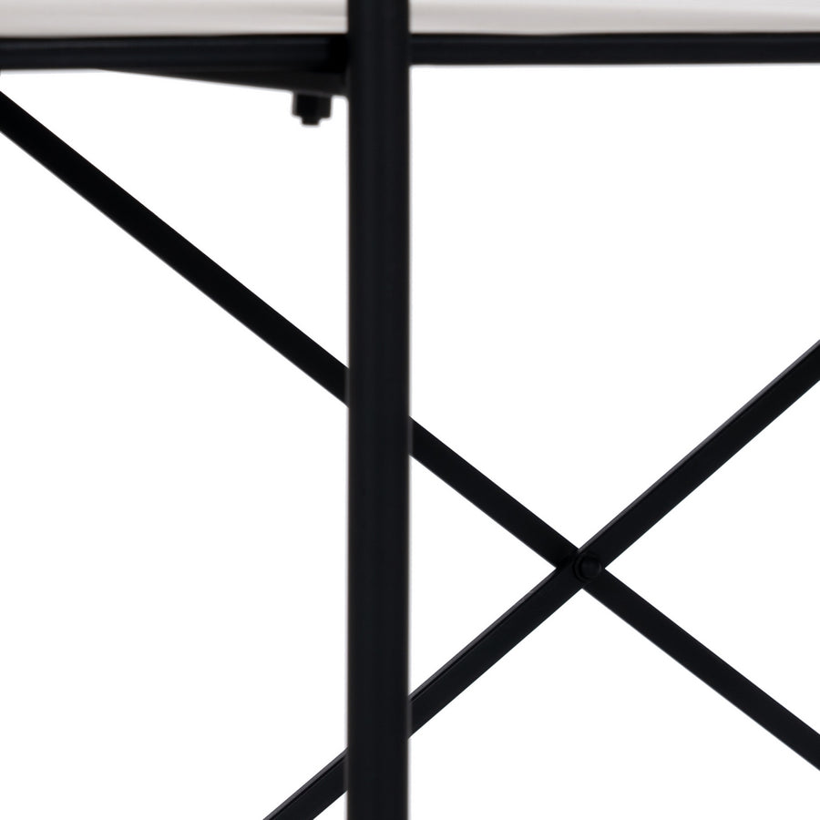 CONSOLA NEGRO METAL-CRISTAL 70 X 33,50 X 75 CM