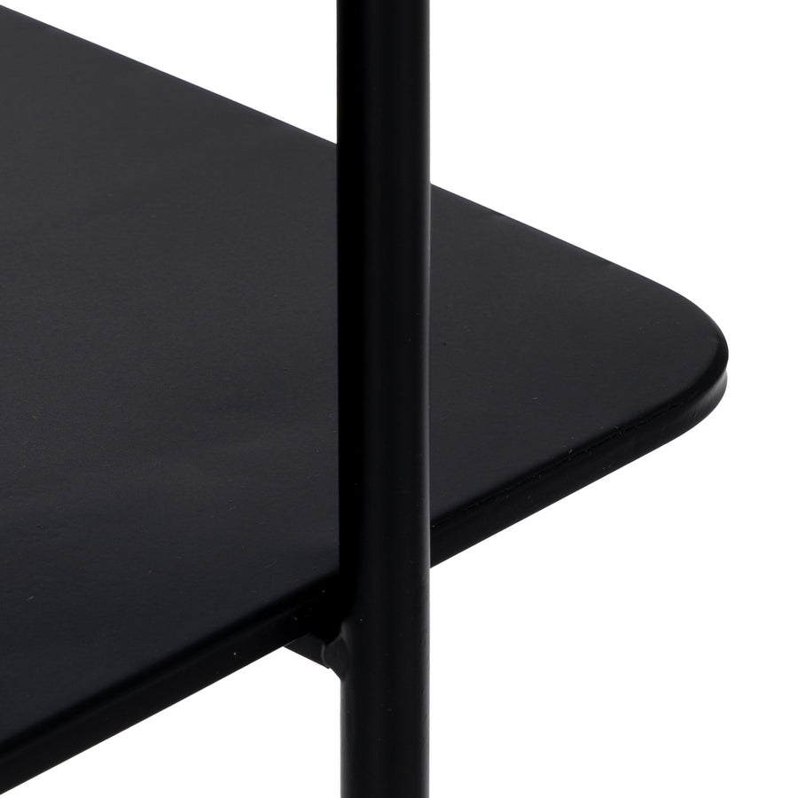 CONSOLA NEGRO METAL-CRISTAL 70 X 33,50 X 75 CM