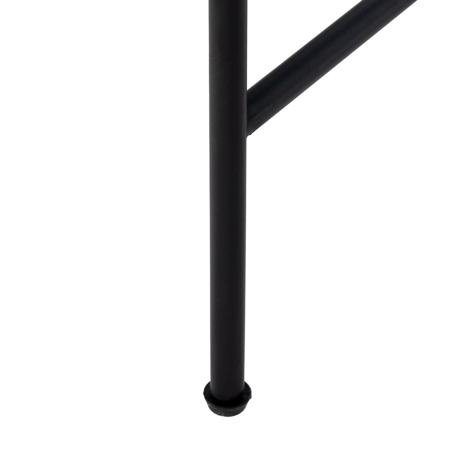 CONSOLA NEGRO METAL-CRISTAL 70 X 33,50 X 75 CM