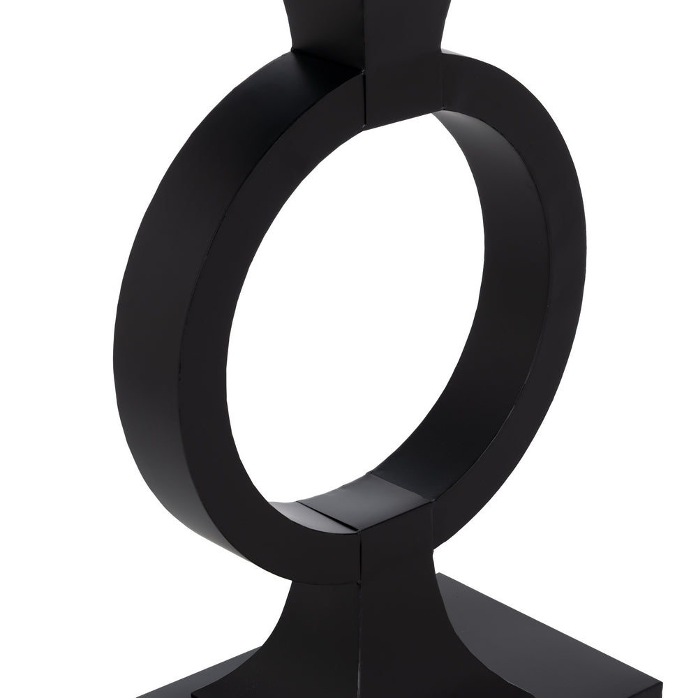 CONSOLA NEGRO METAL-CRISTAL 90 X 32 X 80 CM