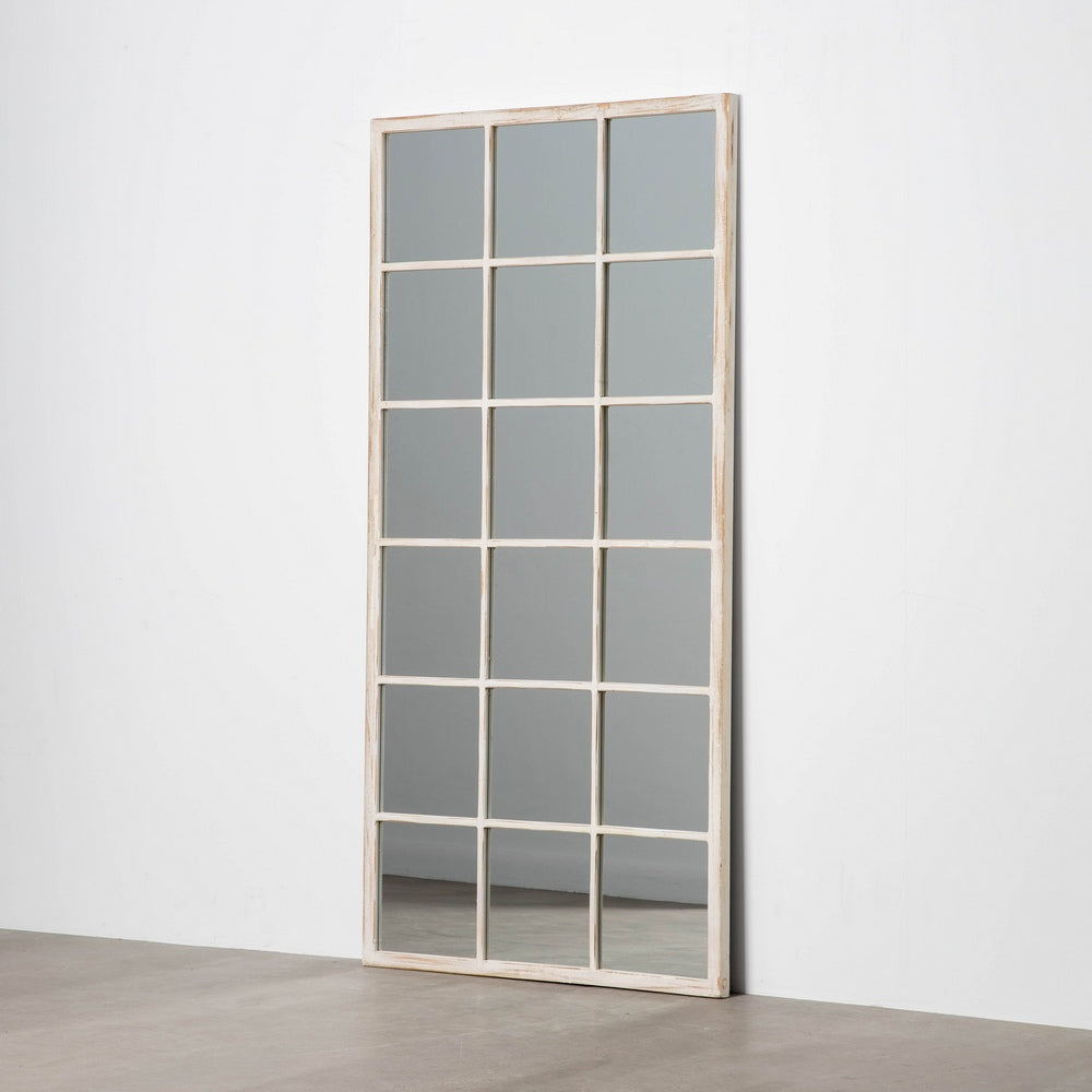 ESPEJO BLANCO ROZADO MADERA DECORACI�N 90 X 3 X 180 CM