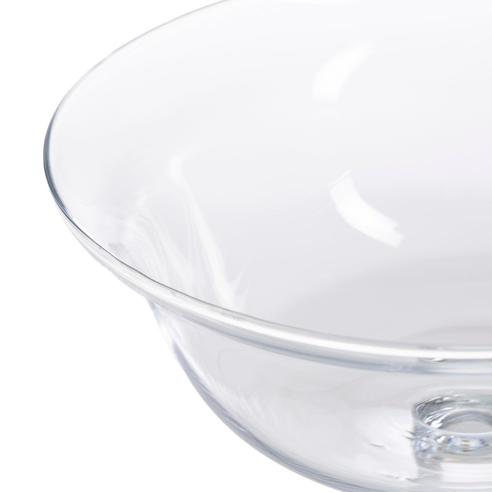 TRANSPARENT GLASS DECORATIVE BOWL 20 X 20 X 14 CM