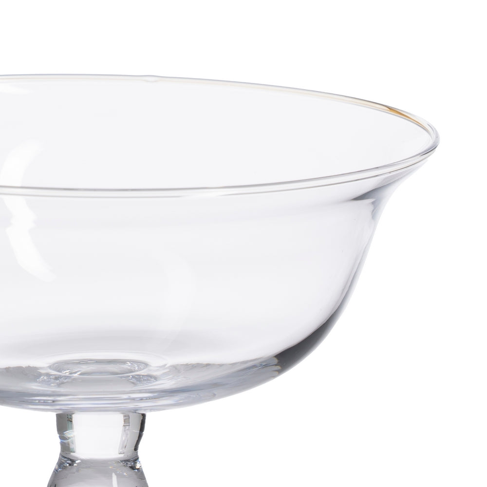 TRANSPARENT GLASS DECORATIVE BOWL 20 X 20 X 14 CM