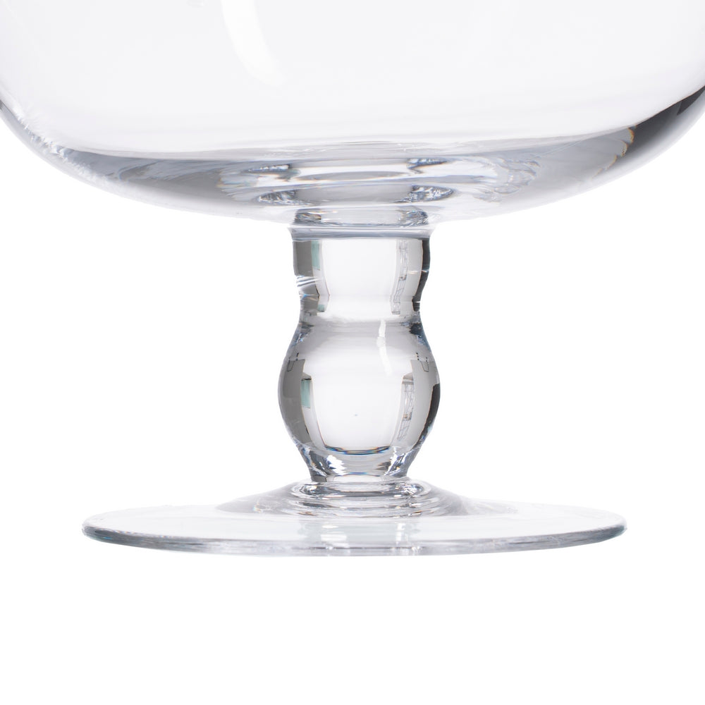 TRANSPARENT GLASS DECORATIVE BOWL 20 X 20 X 14 CM