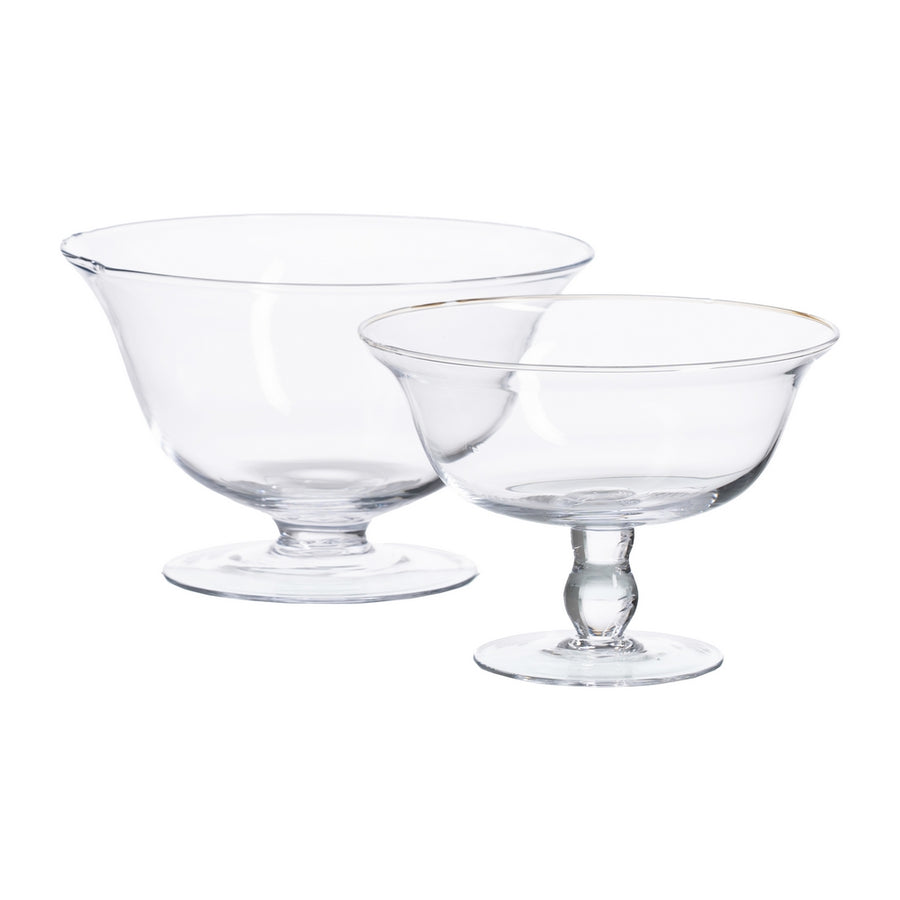 CLEAR DECORATIVE BOWL GLASS 26 X 26 X 16 CM
