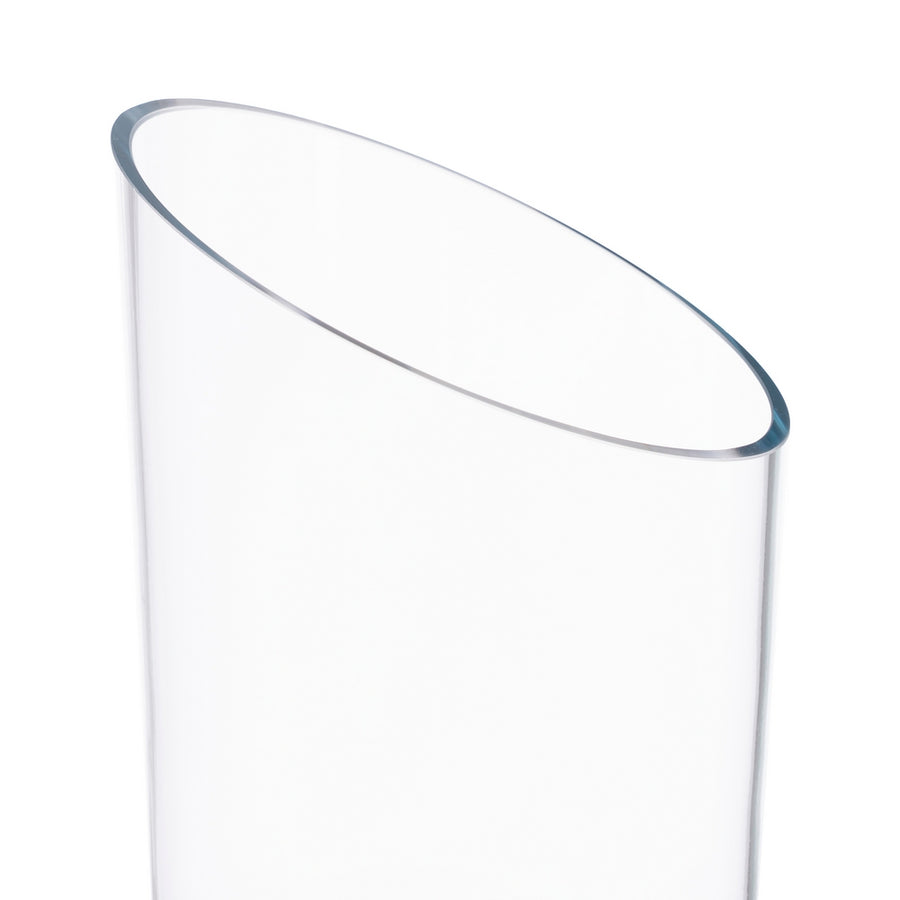 JARRÓN DECORACIÓN TRANSPARENTE CRISTAL 12,50 X 12,50 X 40 CM
