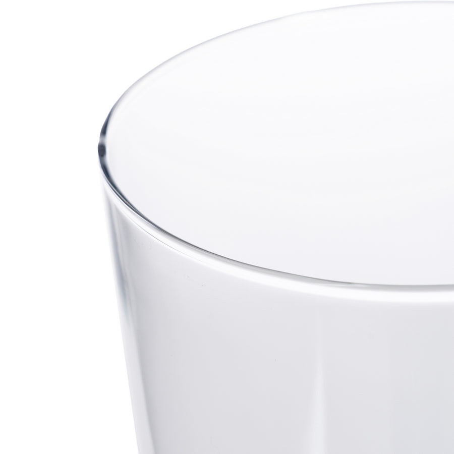 DECORATIVE TRANSPARENT GLASS VASE 14 X 14 X 25 CM