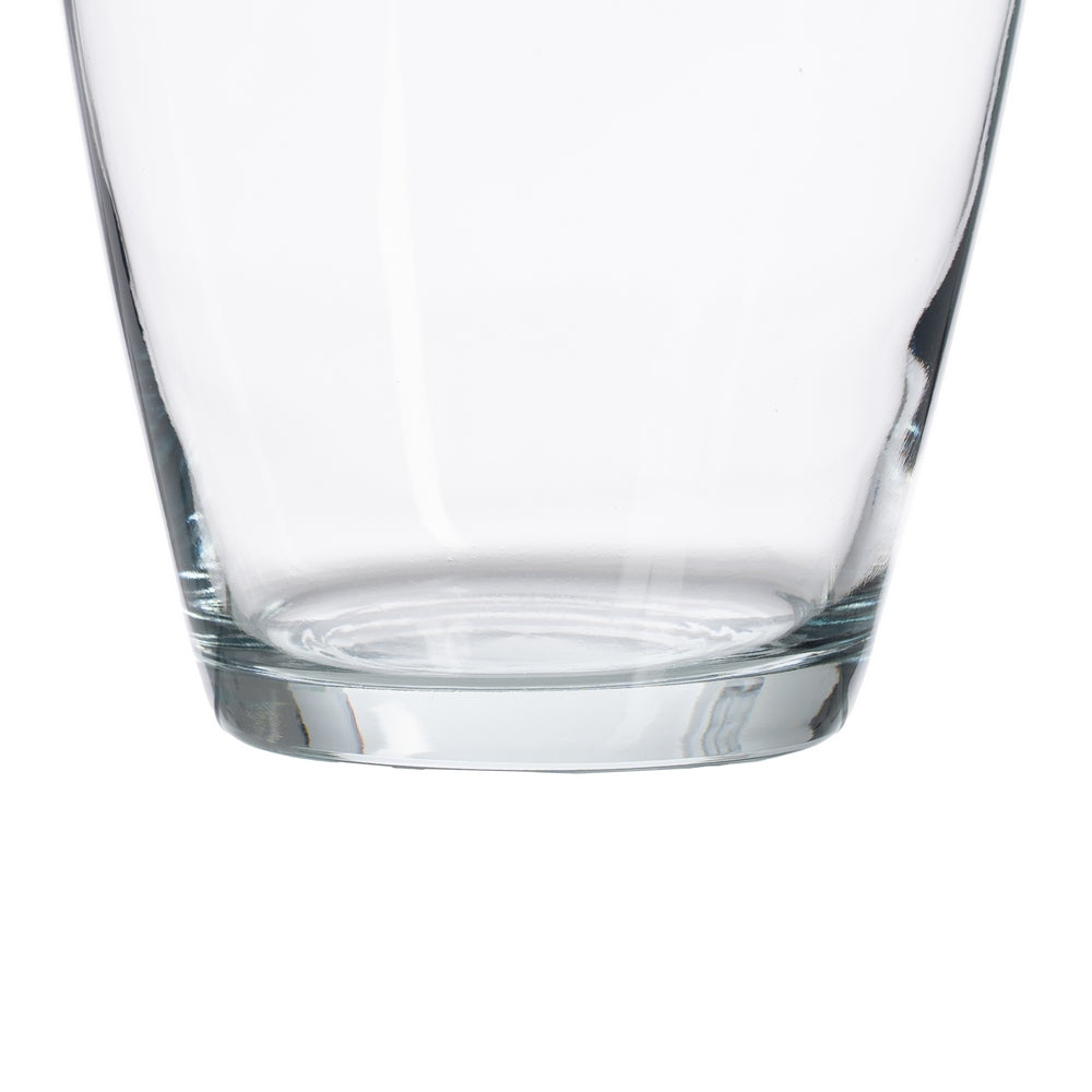 TRANSPARENT DECORATIVE GLASS VASE 14 X 14 X 25 CM