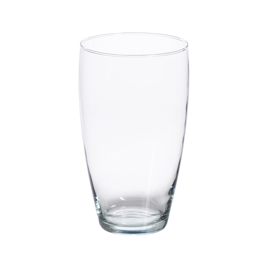 TRANSPARENT DECORATIVE GLASS VASE 14 X 14 X 25 CM