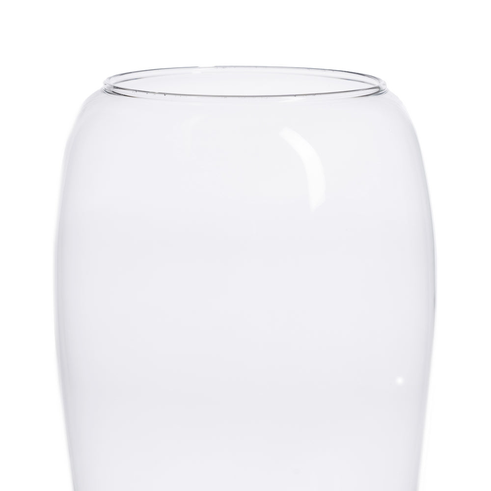 DECORATIVE TRANSPARENT GLASS VASE 16.50 X 16.50 X 30 CM