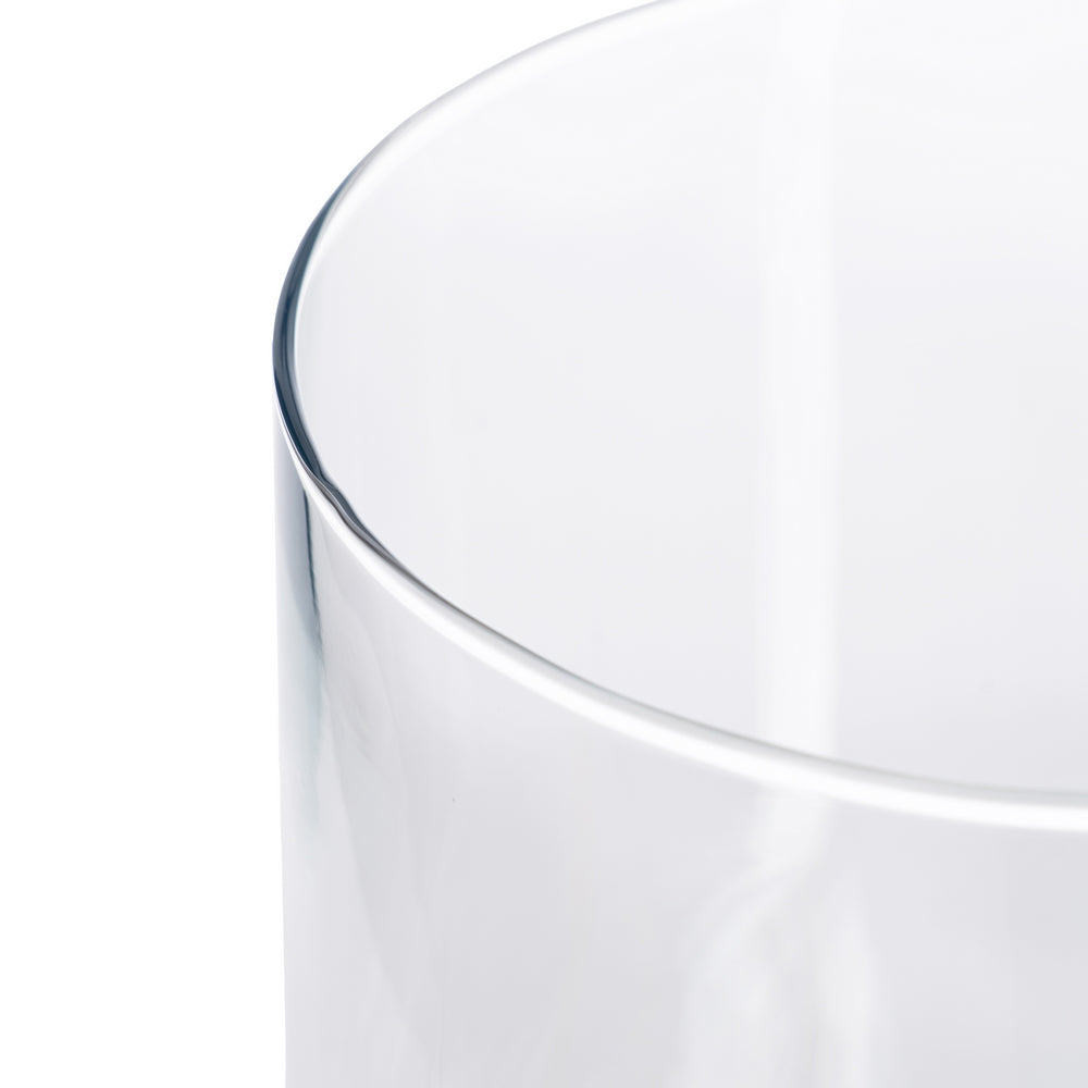 TRANSPARENT GLASS DECORATIVE VASE 15 X 15 X 20 CM