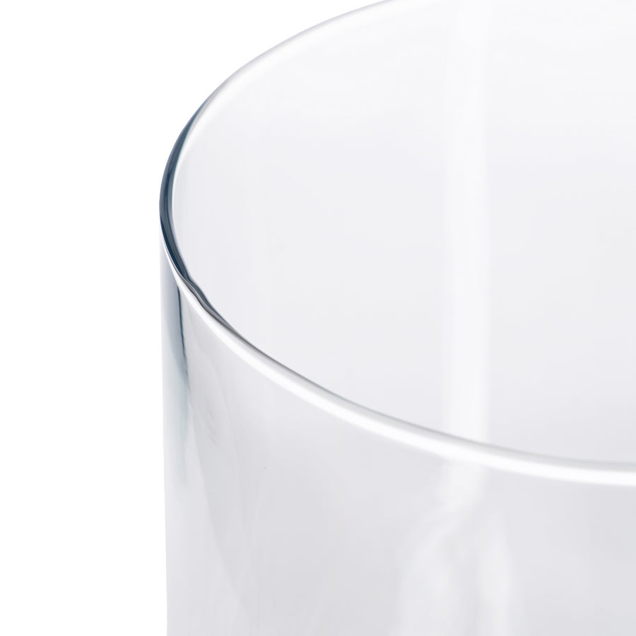 DECORATIVE TRANSPARENT GLASS VASE 18 X 18 X 14 CM