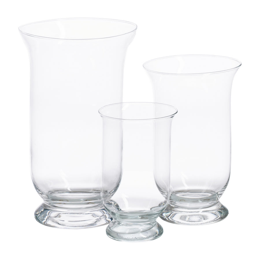 TRANSPARENT GLASS DECORATIVE VASE 11 X 11 X 20 CM