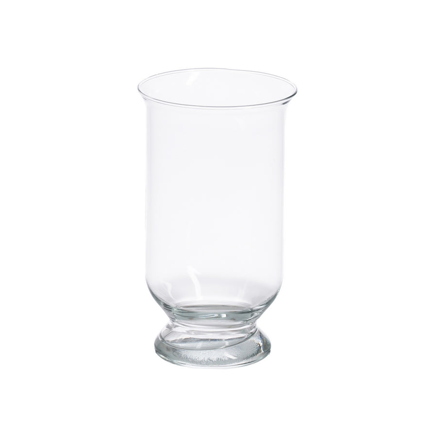 TRANSPARENT GLASS DECORATIVE VASE 11 X 11 X 20 CM