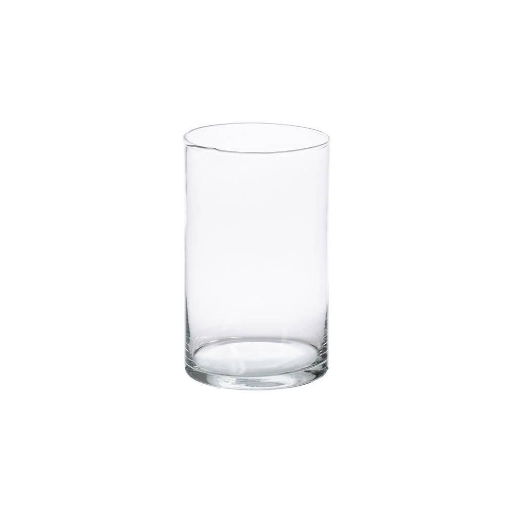 TRANSPARENT DECORATIVE GLASS VASE 12 X 12 X 20 CM
