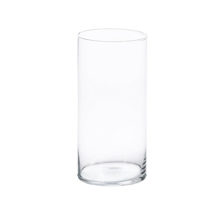 DECORATIVE TRANSPARENT GLASS VASE 12 X 12 X 25 CM