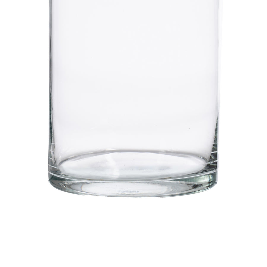 DECORATIVE TRANSPARENT GLASS VASE 10 X 10 X 20 CM