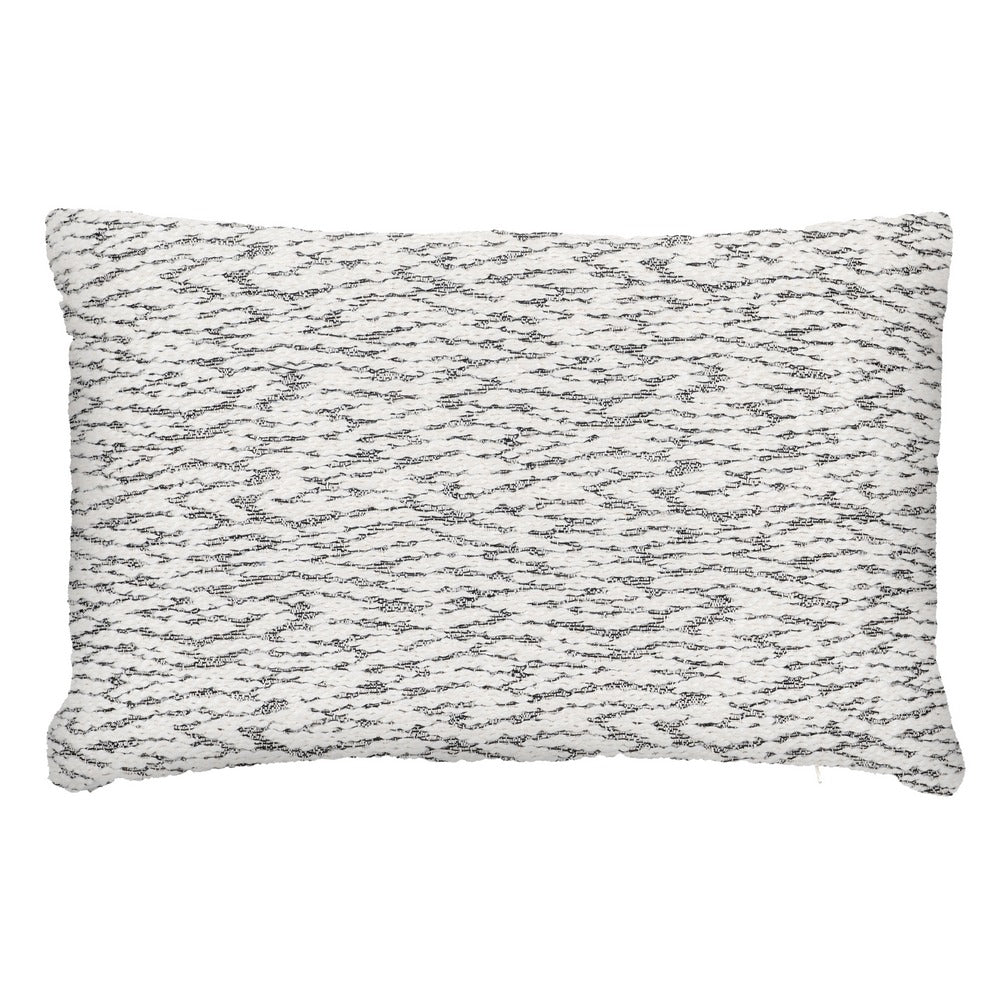 COJÍN BLANCO-GRIS ALGODÓN DECORACIÓN 40 X 60 CM