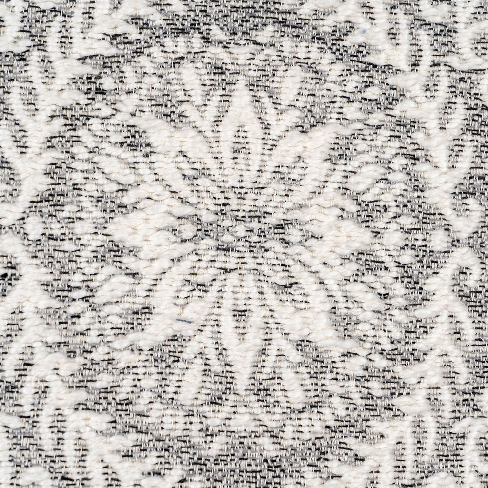 WHITE-GREY COTTON DECORATIVE CUSHION 40 X 60 CM