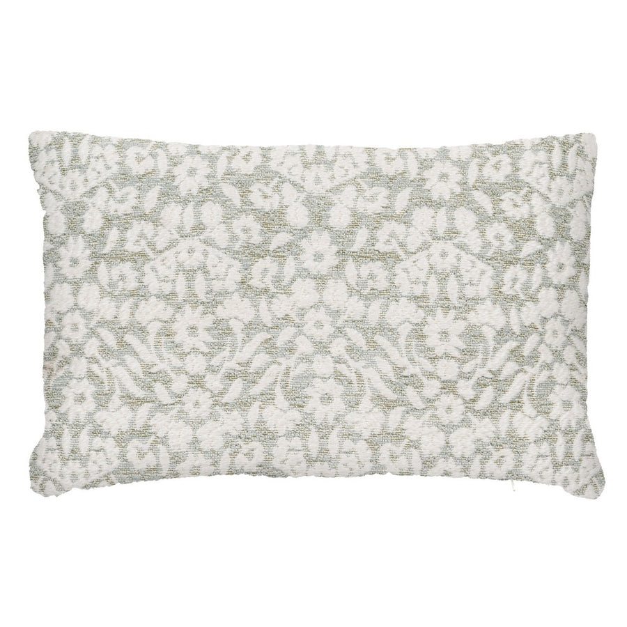 COJÍN BLANCO-GRIS ALGODÓN DECORACIÓN 40 X 60 CM