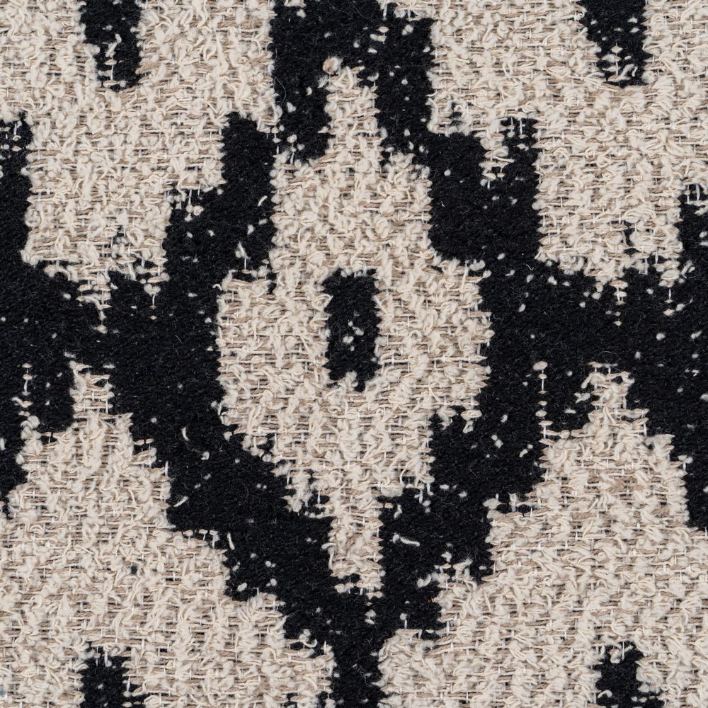 BLACK AND WHITE COTTON / POLYESTER CUSHION 45 X 45 CM