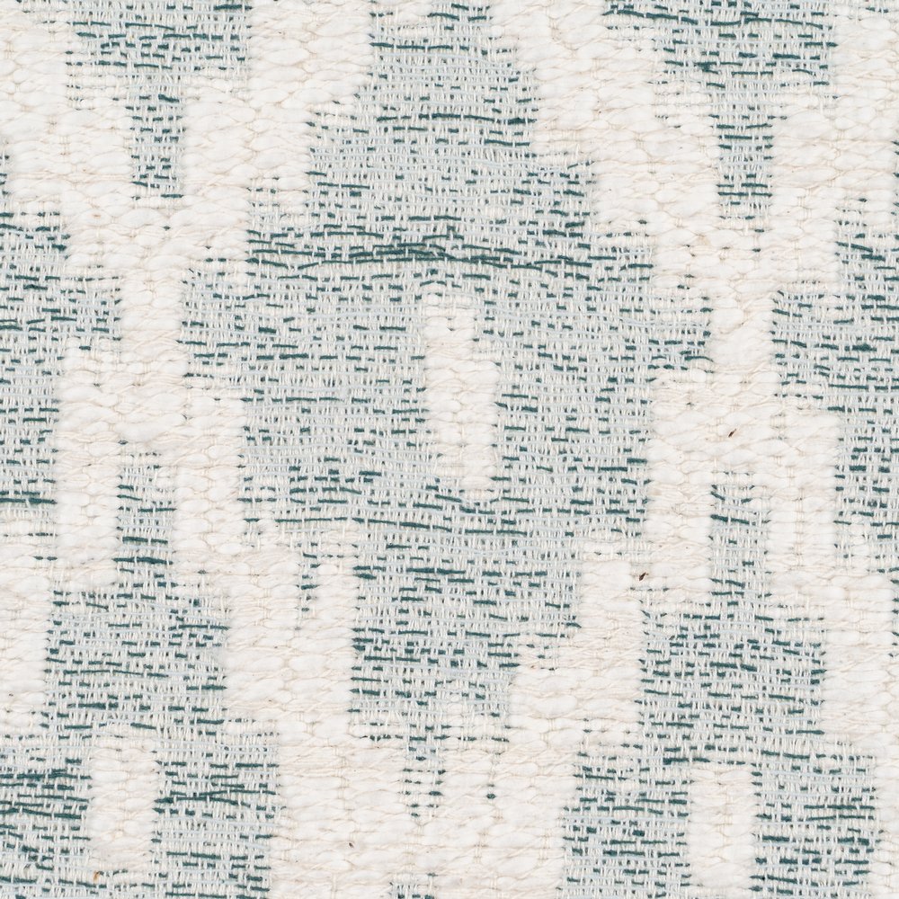 WHITE-GREEN COTTON DECORATIVE CUSHION 45 X 45 CM