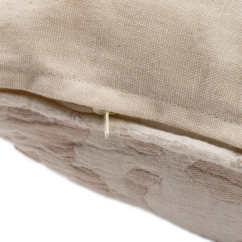 CREAM COTTON DECORATIVE CUSHION 45 X 45 CM