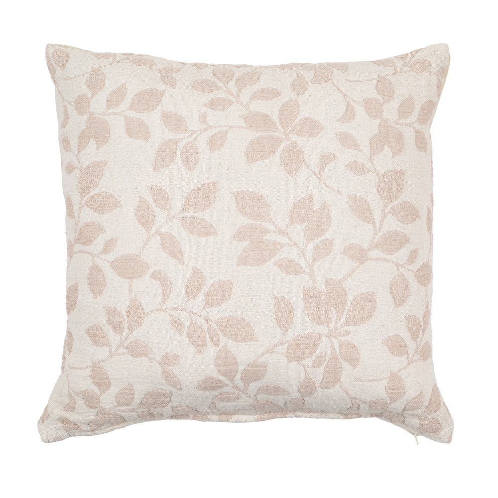 COJÍN CREMA ALGODÓN DECORACIÓN 45 X 45 CM