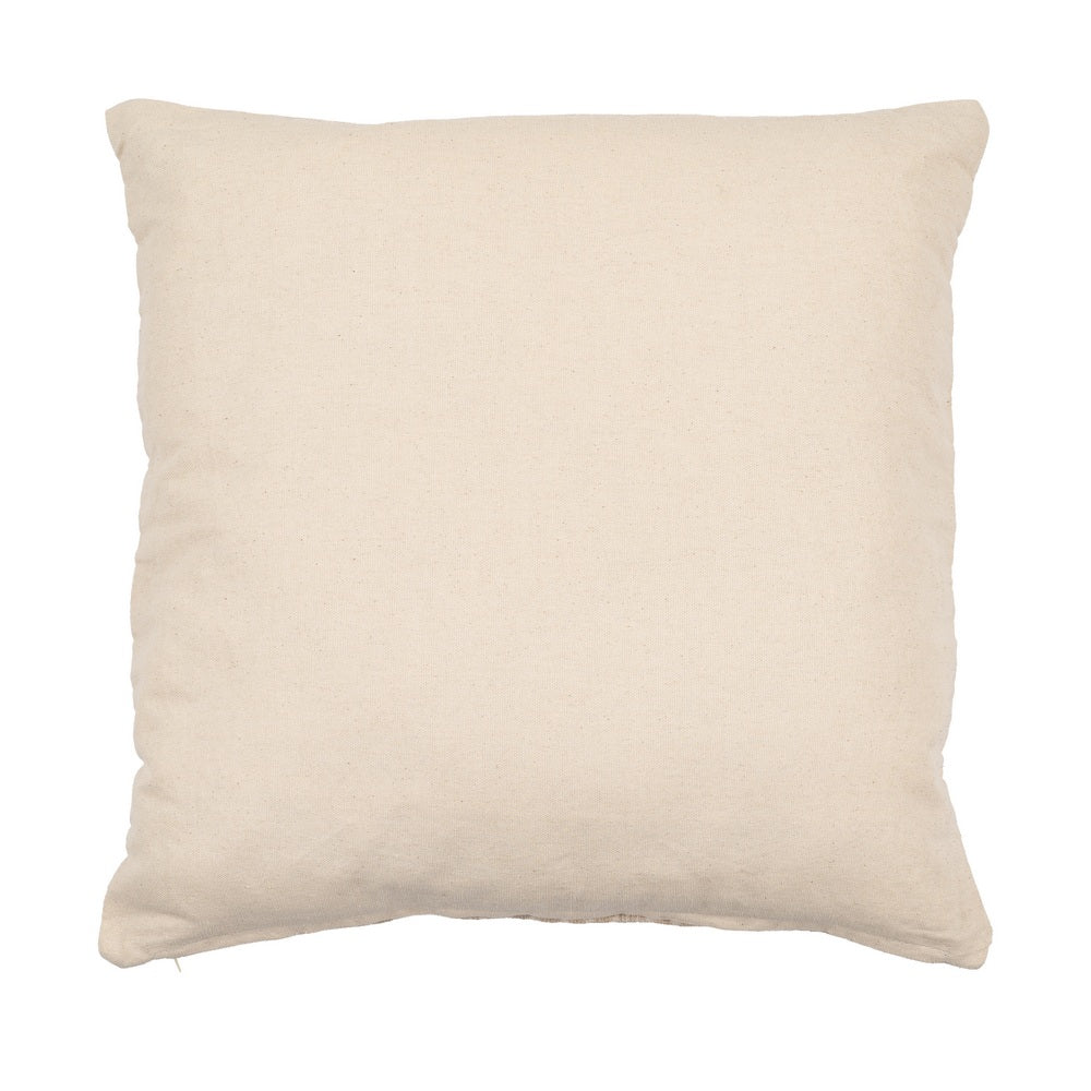 CREAM COTTON DECORATIVE CUSHION 45 X 45 CM