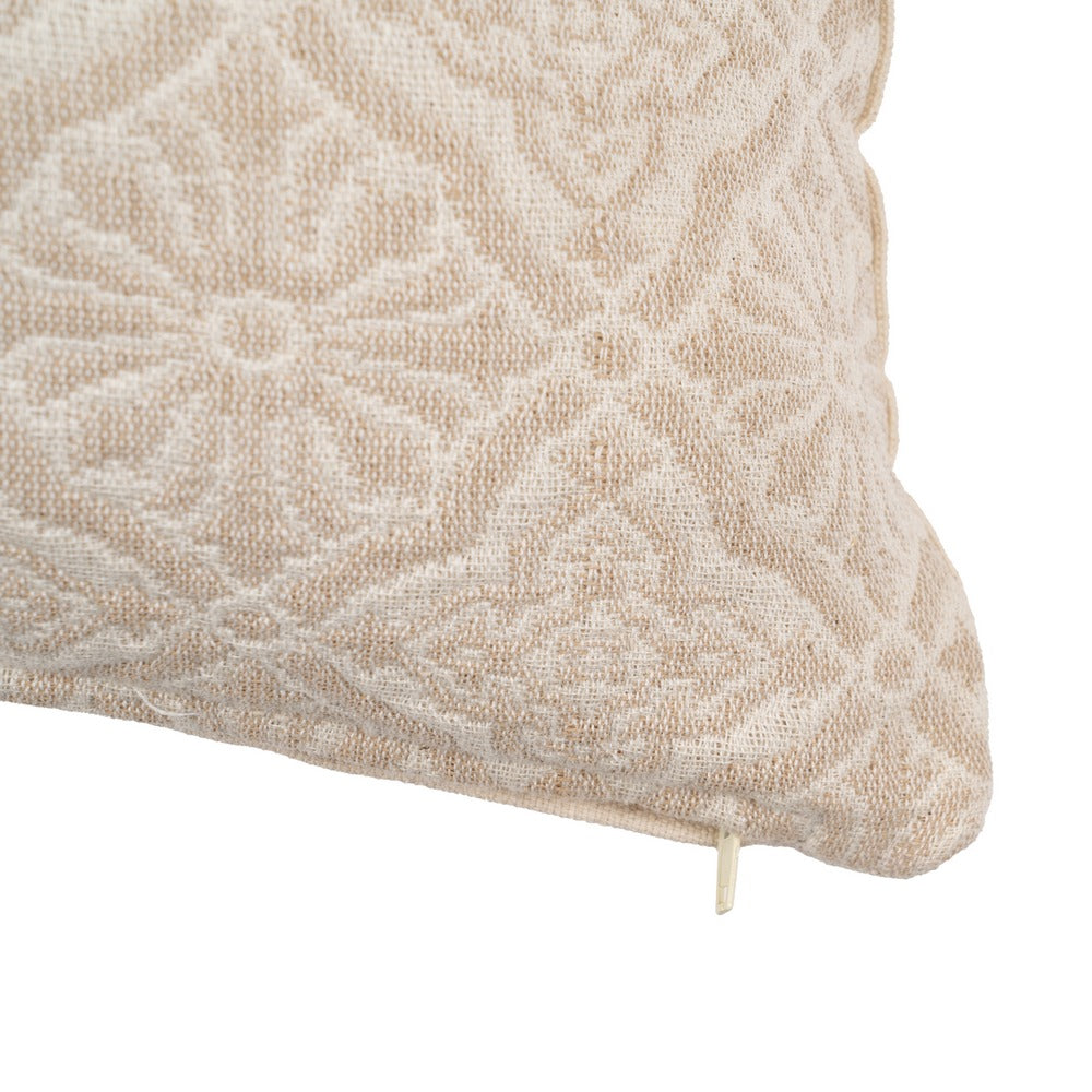 CREAM COTTON DECORATIVE CUSHION 45 X 45 CM