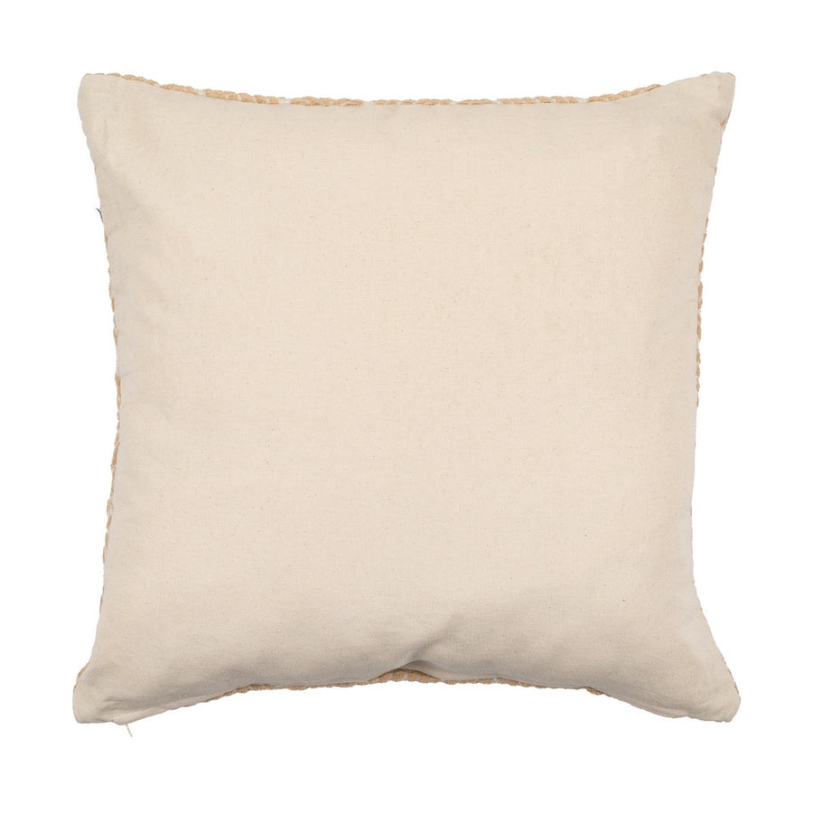 COJÍN BLANCO/BEIGE ALGODÓN DECORACIÓN 45 X 45 CM