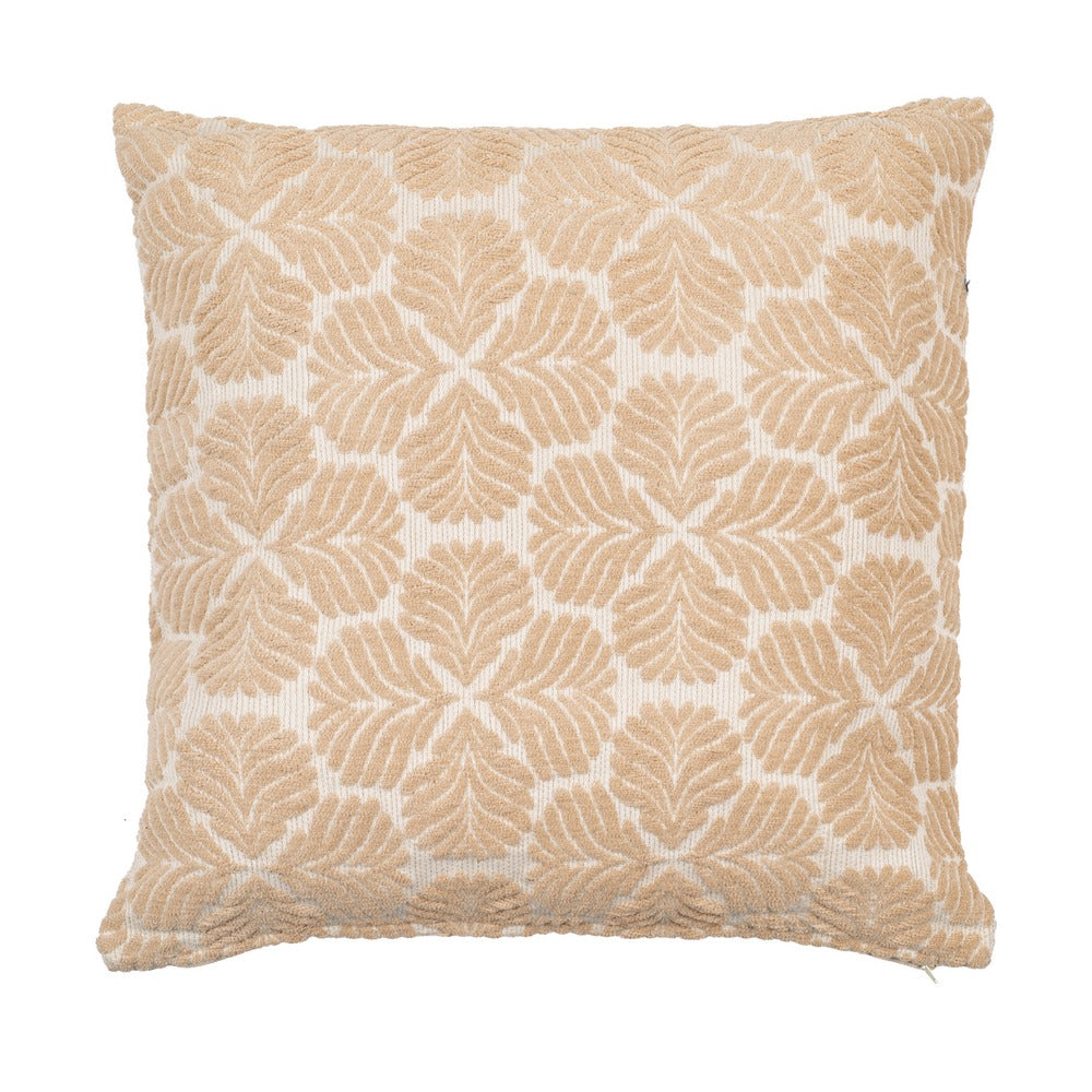 COJÍN BLANCO/BEIGE ALGODÓN DECORACIÓN 45 X 45 CM