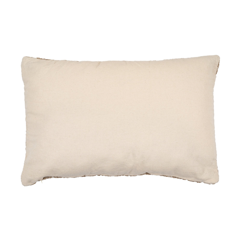 WHITE-GREEN COTTON / POLYESTER CUSHION 40 X 60 CM