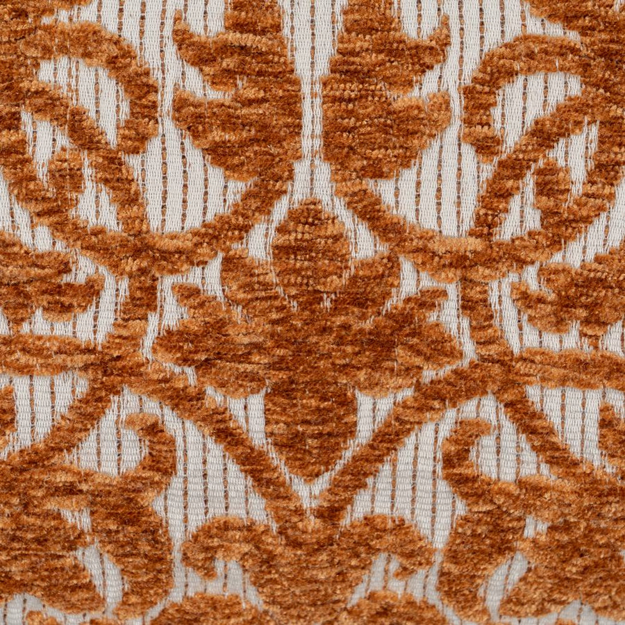 COJÍN BLANCO-OCRE ALGODÓN / POLIÉSTER 40 X 60 CM
