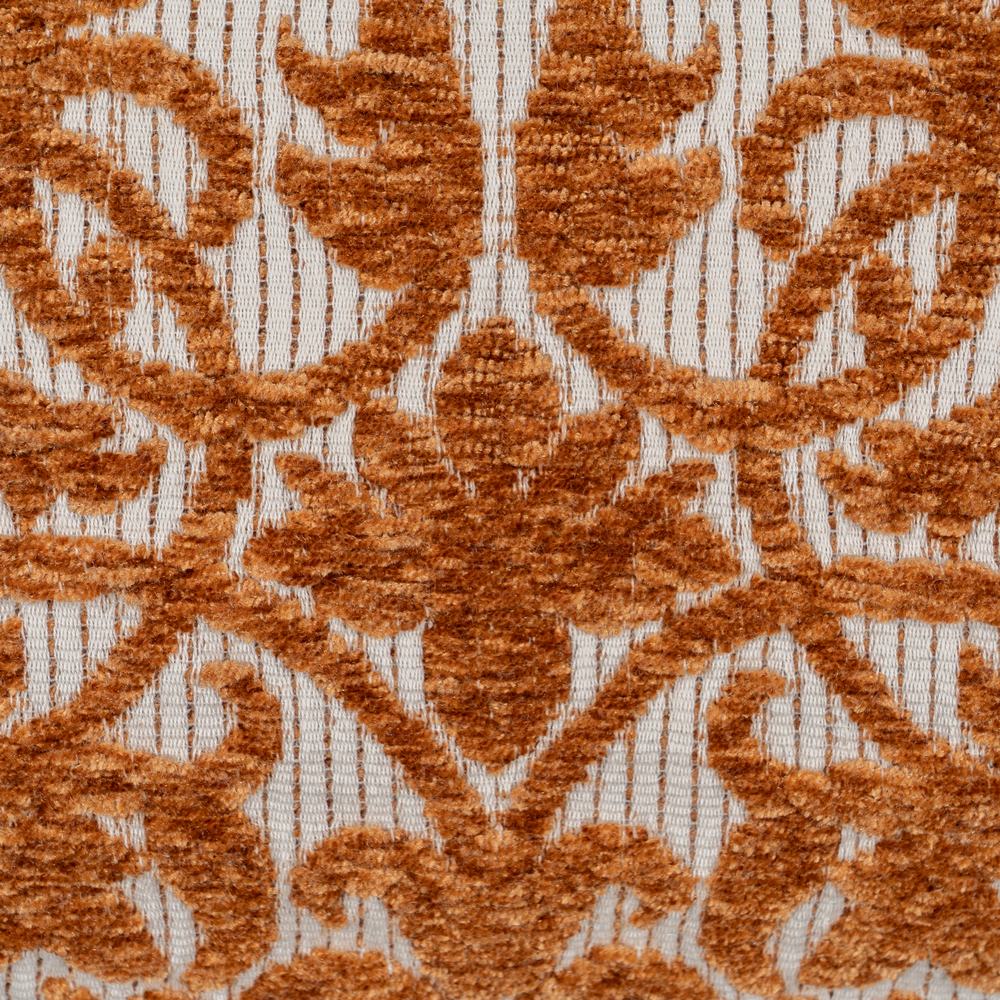 WHITE-OCHRE COTTON/POLYESTER CUSHION 40 X 60 CM