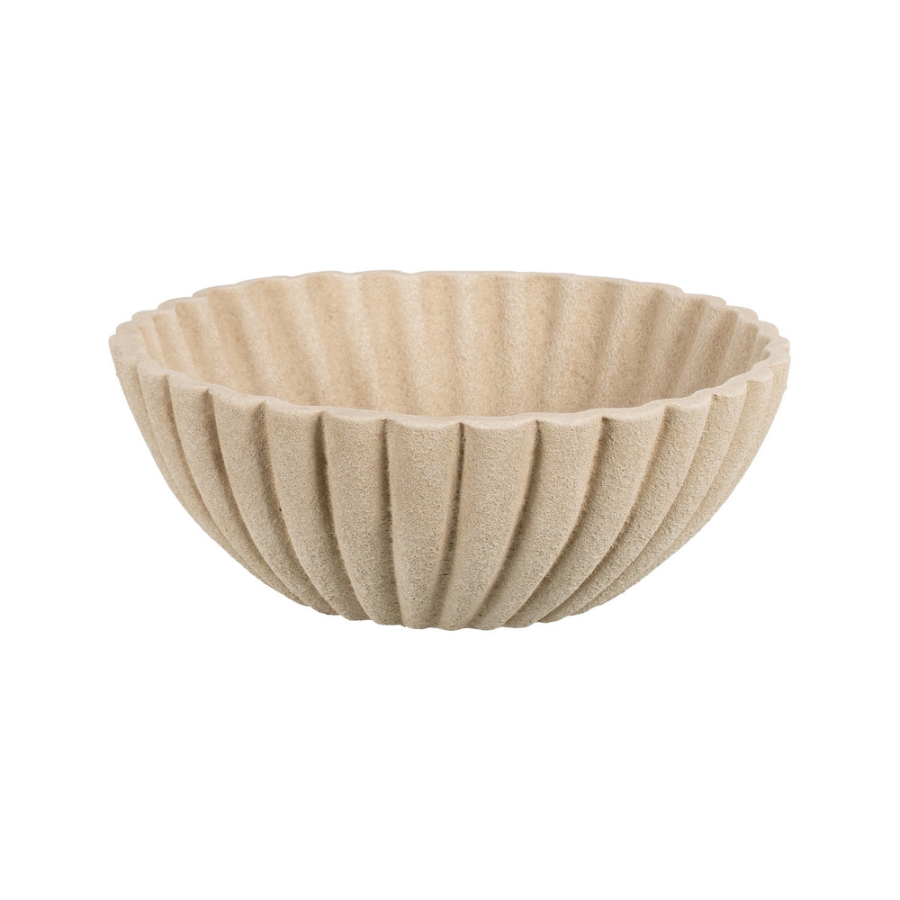 CENTRO MESA BEIGE CERÁMICA DECORACIÓN 27 X 27 X 11 CM