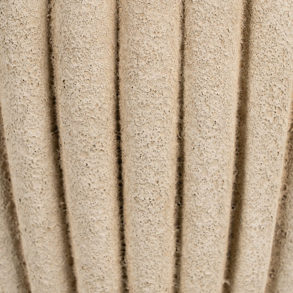 MACETERO BEIGE CERÁMICA DECORACIÓN 20 X 20 X 17 CM