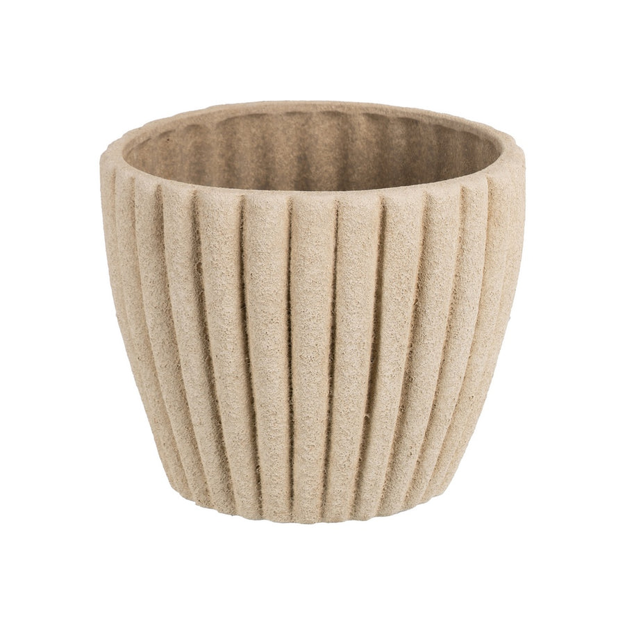 BEIGE CERAMIC PLANTER DECORATION 20 X 20 X 17 CM