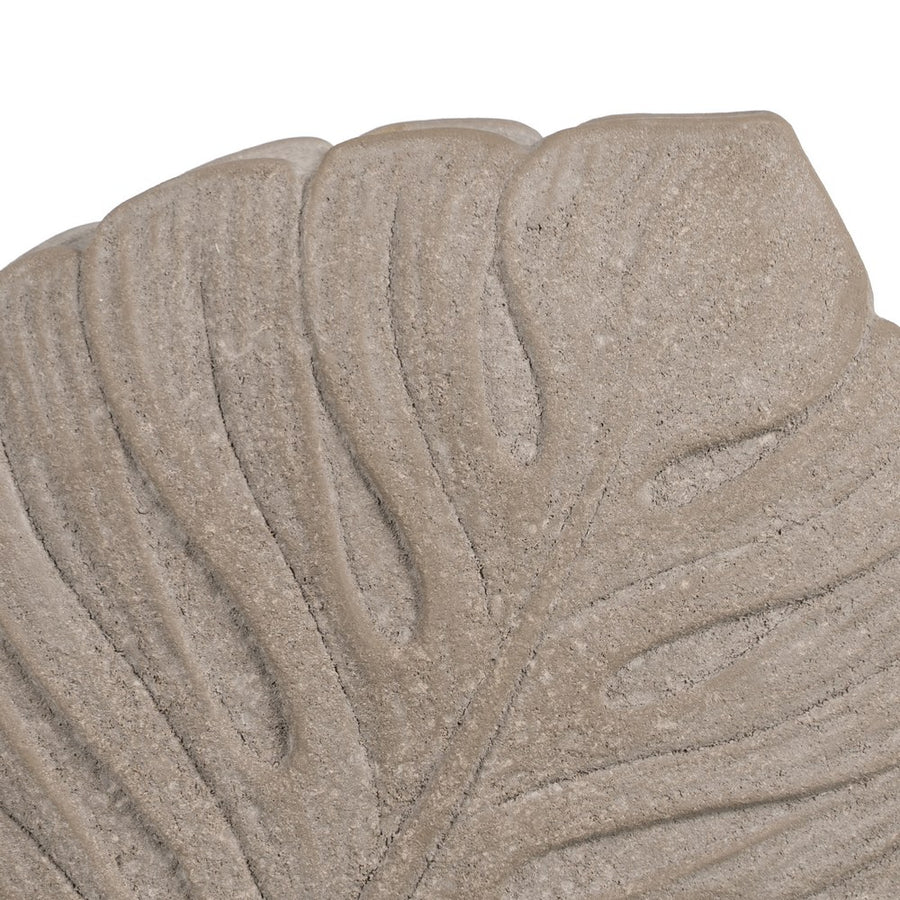 JARRÓN HOJAS GRIS CERÁMICA DECORACIÓN 31 X 30 CM