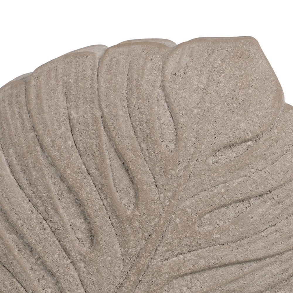 JARRÓN HOJAS GRIS CERÁMICA DECORACIÓN 31 X 30 CM