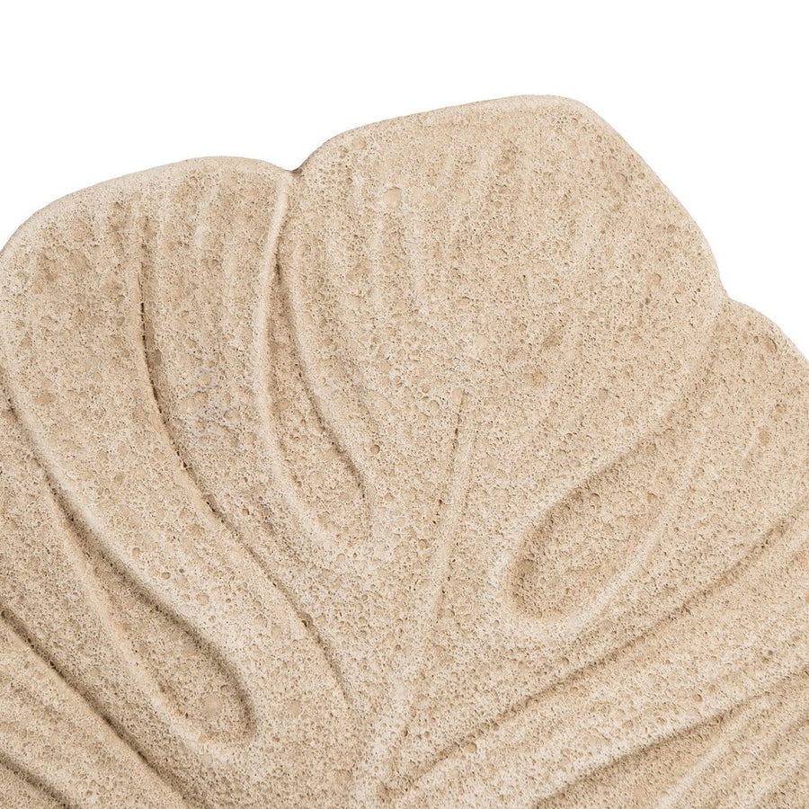 VASE LEAVES CREAM CERAMIC DECORATION 39 X 40 CM