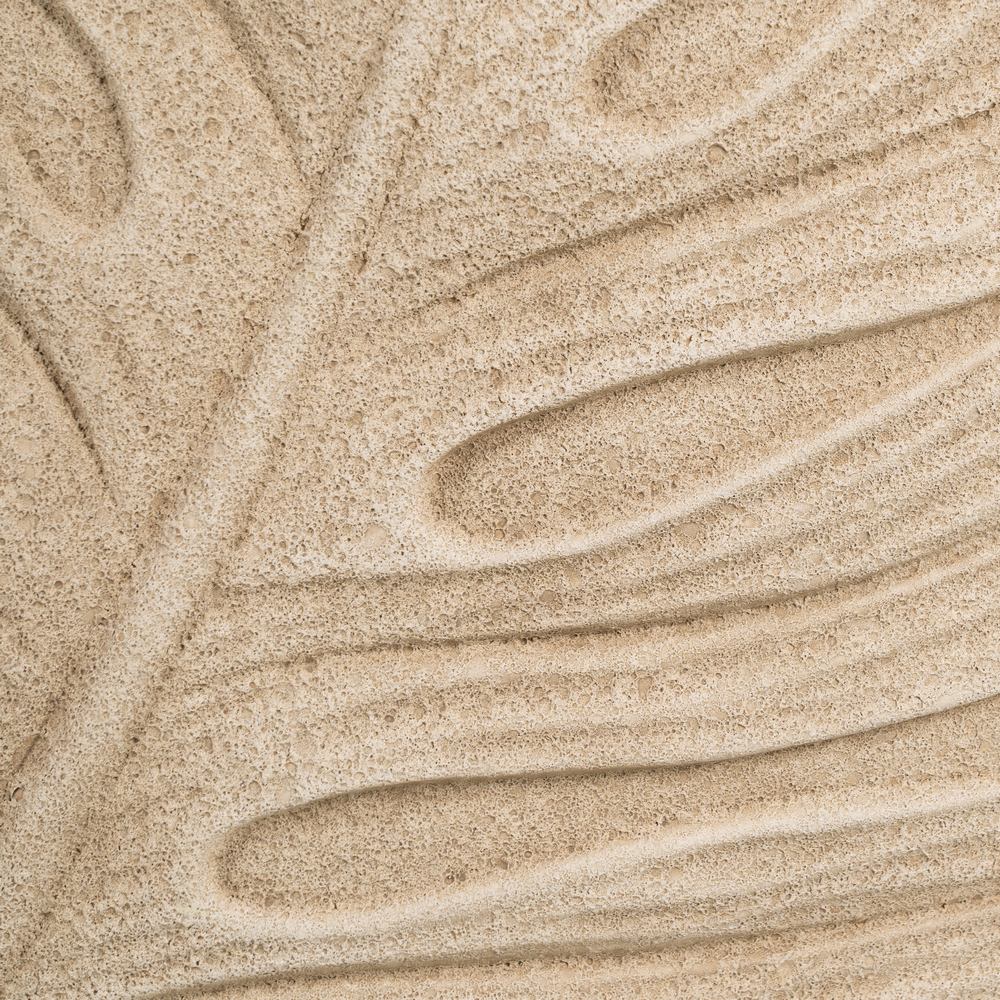 JARRÓN HOJAS CREMA CERÁMICA DECORACIÓN 39 X 40 CM